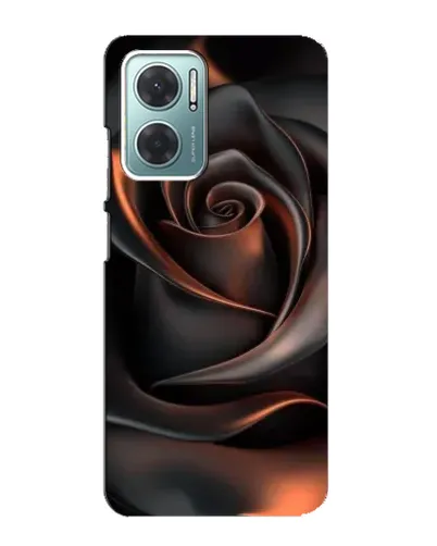 Чехол для Xiaomi Redmi Note 11E с картинкой «Шелковая черная роза»