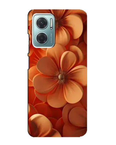 Чехол для Xiaomi Redmi Note 11E с картинкой «Оранжевый макро цветок»