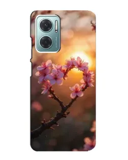 Чехол для Xiaomi Redmi Note 11E с картинкой «Розовый цвет сердце на фоне заката» Чехол для Xiaomi Redmi Note 11E с картинкой «Розовый цвет сердце на фоне заката»