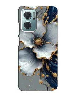 Чехол для Xiaomi Redmi Note 11E с картинкой «Белый цветок и золотой флюид» Чехол для Xiaomi Redmi Note 11E с картинкой «Белый цветок и золотой флюид»