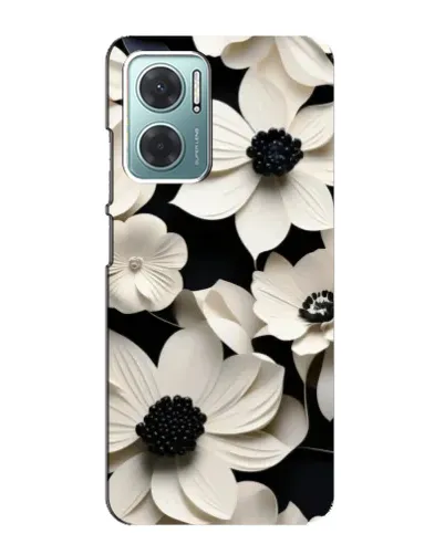 Чехол для Xiaomi Redmi Note 11E с картинкой «Объемные белые цветы»