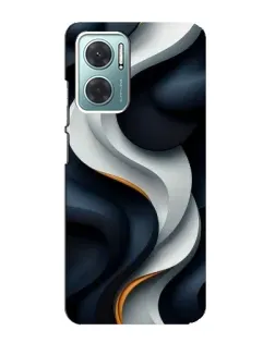 Чехол для Xiaomi Redmi Note 11E с картинкой «Объемные черно-белые ленты» Чехол для Xiaomi Redmi Note 11E с картинкой «Объемные черно-белые ленты»