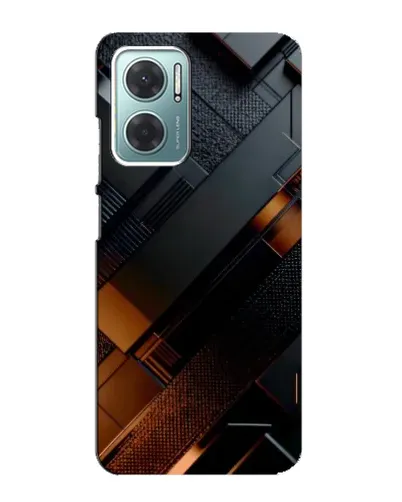 Чехол для Xiaomi Redmi Note 11E с картинкой «Черные геометрические блоки»