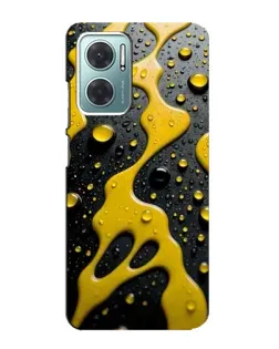 Чехол для Xiaomi Redmi Note 11E с картинкой «Жидкое желтое золото»