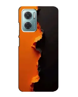 Чехол для Xiaomi Redmi Note 11E с картинкой «Оранжевый разлом»