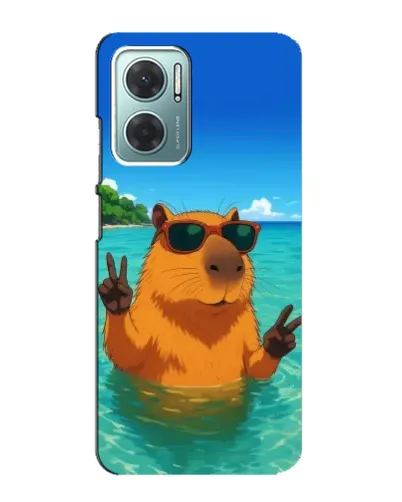 Чехол для Xiaomi Redmi Note 11E с картинкой «Морская капибара»