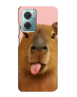 Чехол для Xiaomi Redmi Note 11E с картинкой «Капибара с языком» Чехол для Xiaomi Redmi Note 11E с картинкой «Капибара с языком»