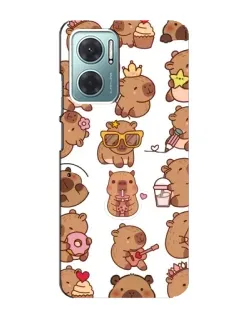 Чехол для Xiaomi Redmi Note 11E с картинкой «Стикерпак с капибарами» Чехол для Xiaomi Redmi Note 11E с картинкой «Стикерпак с капибарами»