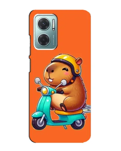 Чехол для Xiaomi Redmi Note 11E с картинкой «Капибара на скутере»
