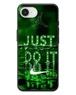 Чехол для iPhone 17e с картинкой «Зеленый неоновый Nike»
