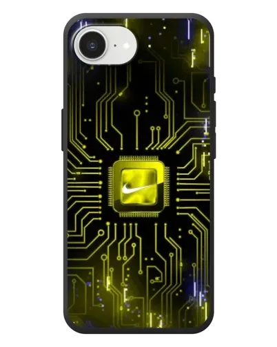 Чехол для iPhone 17e с картинкой «Nike — золотая искра»