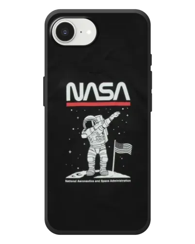 Чехол для iPhone 17e с картинкой «NASA — шагаем по Луне»