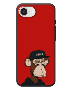 Чохол для iPhone 17e з картинкою «Bored Ape — червоний фон» Чохол для iPhone 17e з картинкою «Bored Ape — червоний фон»