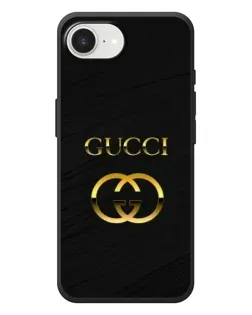 Чехол для iPhone 17e с картинкой «Золотой логотип Gucci»