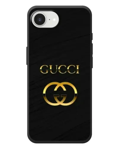 Чехол для iPhone 17e с картинкой «Золотой логотип Gucci»