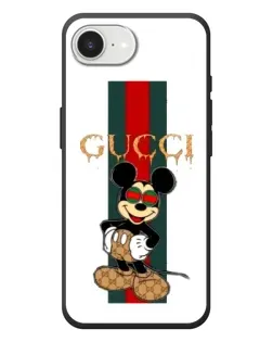 Чехол для iPhone 17e с картинкой «Микки Маус Gucci — полосы»