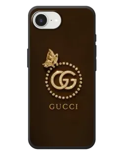 Чехол для iPhone 17e с картинкой «Gucci — золотая бабочка»