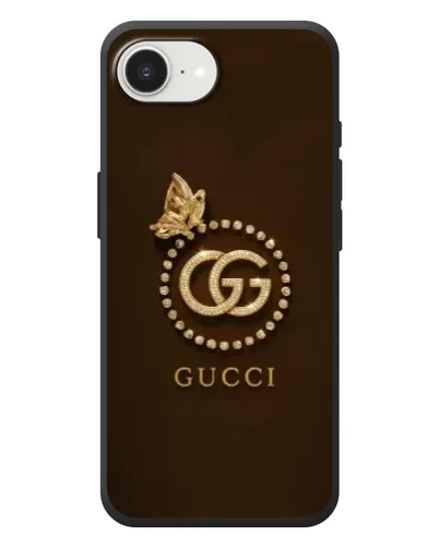 Чехол для iPhone 17e с картинкой «Gucci — золотая бабочка»