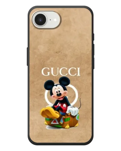 Чехол для iPhone 17e с картинкой «Микки Маус Gucci — крафт»