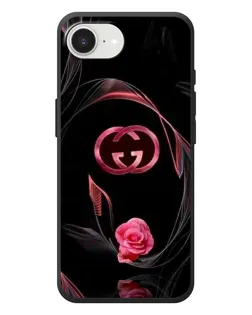 Чехол для iPhone 17e с картинкой «Gucci — неоновая роза»