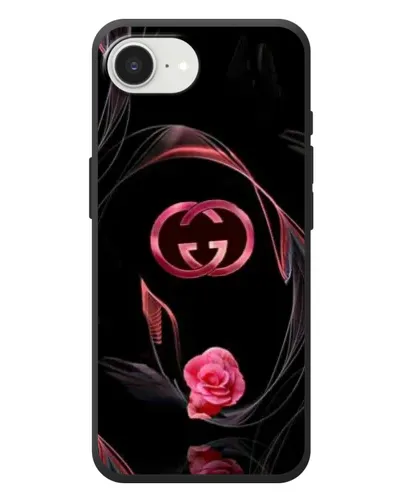 Чехол для iPhone 17e с картинкой «Gucci — неоновая роза»