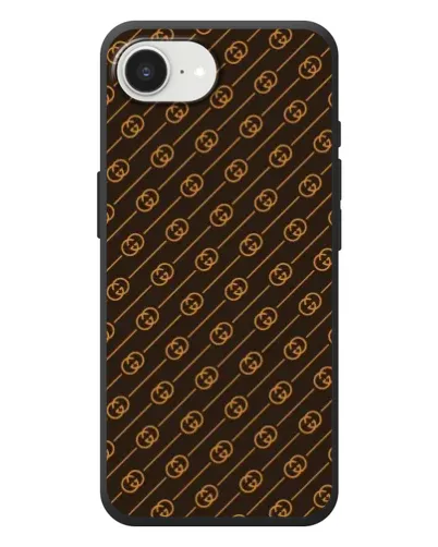 Чехол для iPhone 17e с картинкой «Gucci — золотые диагонали»