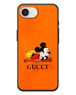 Чехол для iPhone 17e с картинкой «Микки Маус Gucci — оранж»