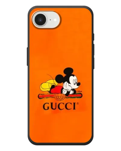 Чехол для iPhone 17e с картинкой «Микки Маус Gucci — оранж» Чехол для iPhone 17e с картинкой «Микки Маус Gucci — оранж»