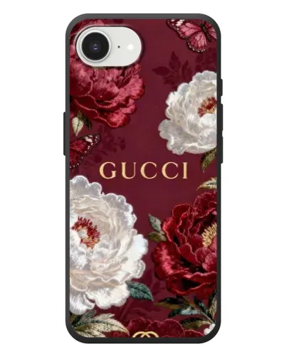 Чехол для iPhone 17e с картинкой «Gucci — бордовые розы» Чехол для iPhone 17e с картинкой «Gucci — бордовые розы»