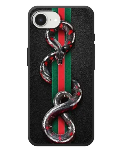 Чехол для iPhone 17e с картинкой «Gucci — змея на полосе» Чехол для iPhone 17e с картинкой «Gucci — змея на полосе»