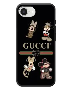 Чехол для iPhone 17e с картинкой «Gucci — герои Disney и монограмма»