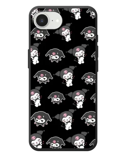 Чохол для iPhone 17e з картинкою «Чорний паттерн Kuromi»