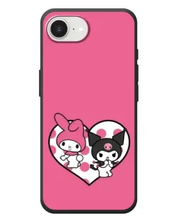 Чохол для iPhone 17e з картинкою «Kuromi та My Melody»