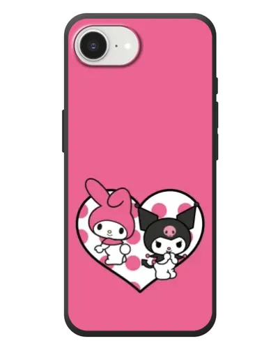 Чохол для iPhone 17e з картинкою «Kuromi та My Melody»