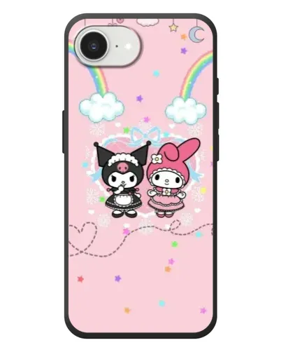 Чохол для iPhone 17e з картинкою «My Melody та Kuromi»