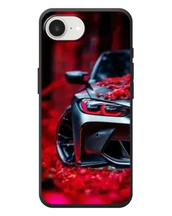 Чохол для iPhone 17e з картинкою «Спортивна BMW та квіти»