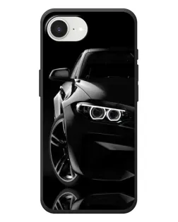 Чехол для iPhone 17e с картинкой «Черная BMW — профиль»