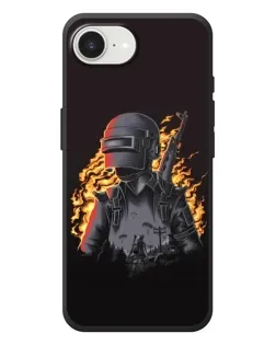 Чехол для iPhone 17e с картинкой «PUBG — огненный силуэт»
