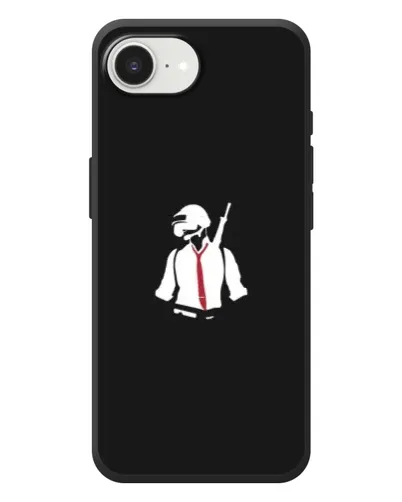 Чехол для iPhone 17e с картинкой «PUBG — силуэт воина»