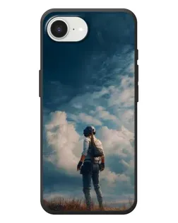Чехол для iPhone 17e с картинкой «Герой PUBG на скале»