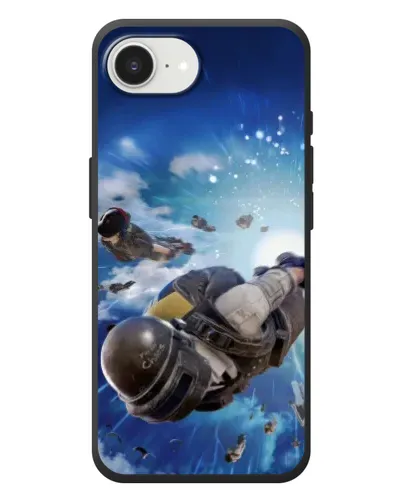 Чехол для iPhone 17e с картинкой «Десант PUBG — прыжок»
