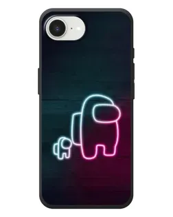 Чехол для iPhone 17e с картинкой «Among Us неон-арт»
