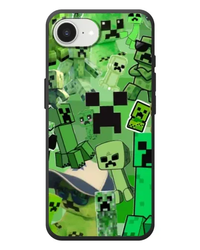 Чехол для iPhone 17e с картинкой «Криперы Minecraft»