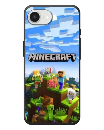 Чехол для iPhone 17e с картинкой «Minecraft классический мир»