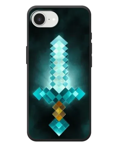 Чехол для iPhone 17e с картинкой «Алмазный меч неон»