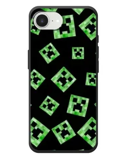 Чехол для iPhone 17e с картинкой «Паттерн с криперами»