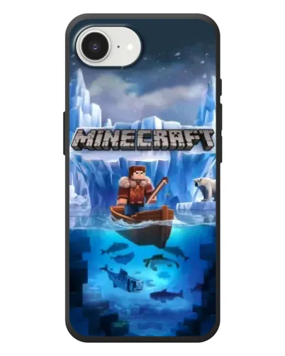 Чехол для iPhone 17e с картинкой «Minecraft ледяной мир»
