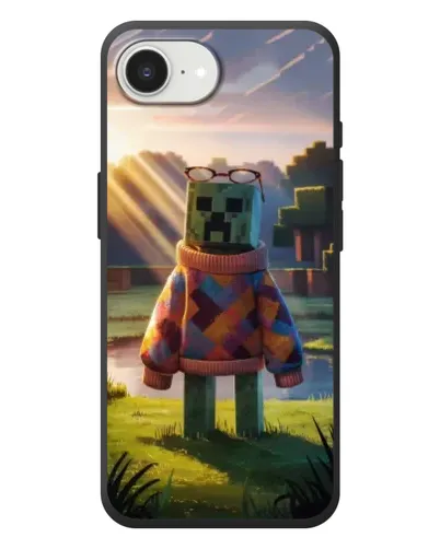 Чехол для iPhone 17e с картинкой «Крипер в свитере»