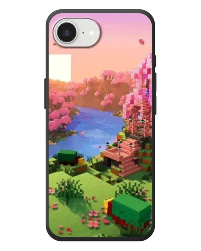 Чехол для iPhone 17e с картинкой «Розовое дерево Minecraft»