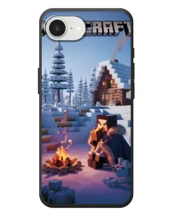 Чехол для iPhone 17e с картинкой «Зимний Minecraft»